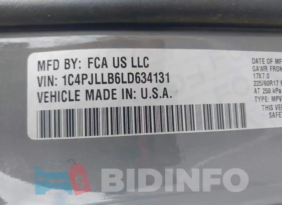 1C4PJLLB6LD634131 Photo# 9