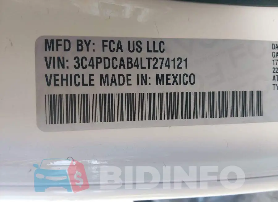 3C4PDCAB4LT274121 Photo# 9