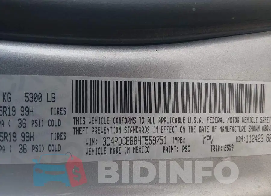 3C4PDCBB8HT559751 Photo# 9