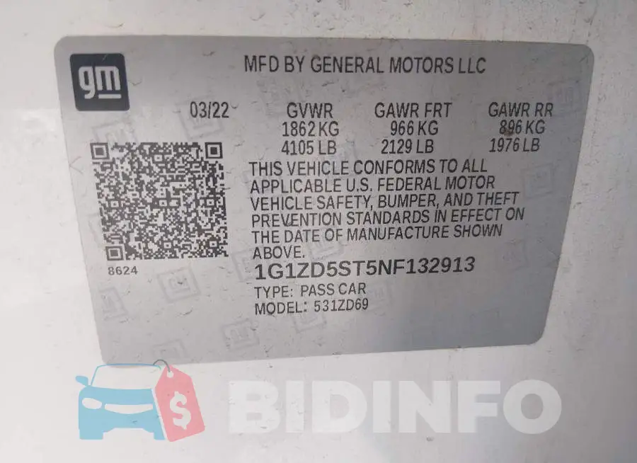 1G1ZD5ST5NF132913 Photo# 9