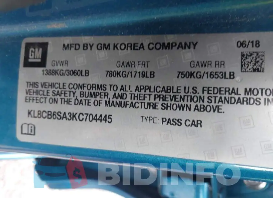 KL8CB6SA3KC704445 Photo# 9