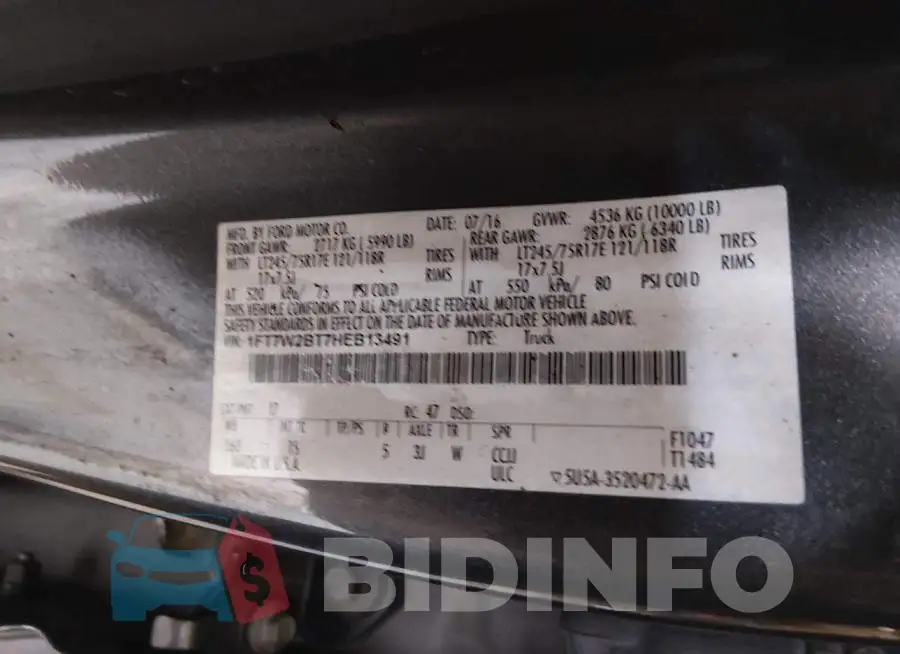 1FT7W2BT7HEB13491 Photo# 9