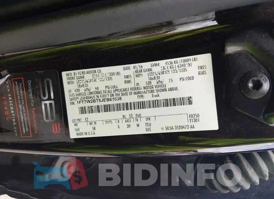 1FT7W2BT8JEB64536 Photo# 9