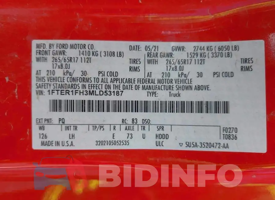 1FTER1FH3MLD53187 Photo# 9