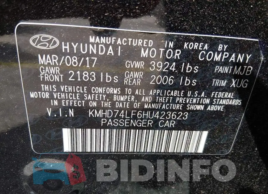 KMHD74LF6HU423623 Photo# 9