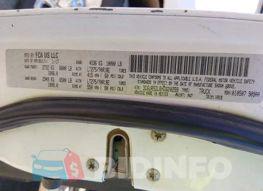 3C6UR5DL6HG620259 Photo# 9