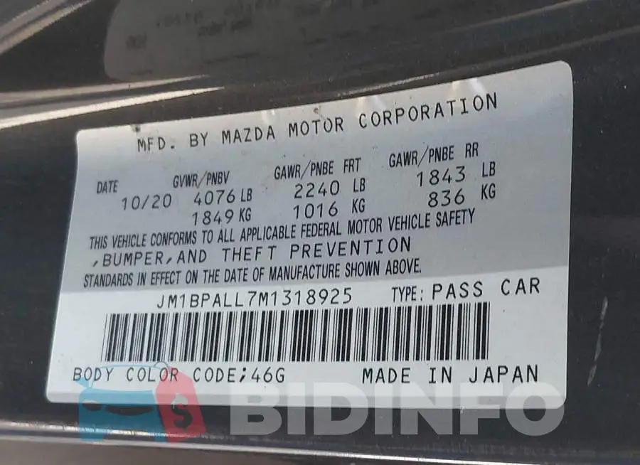 JM1BPALL7M1318925 Photo# 8