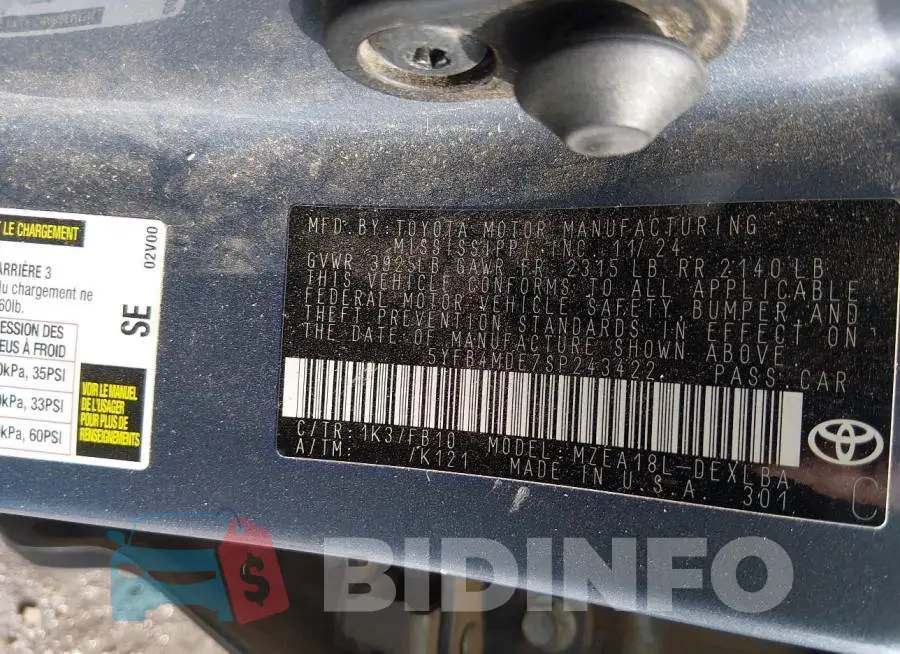 5YFB4MDE7SP243422 Photo# 9