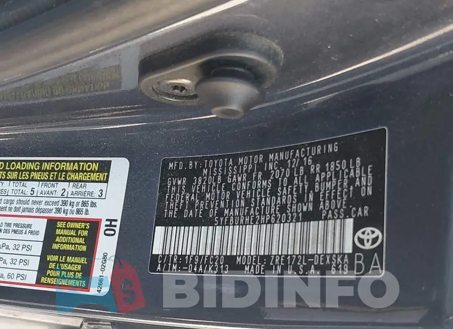 5YFBURHE2HP620321 Photo# 9