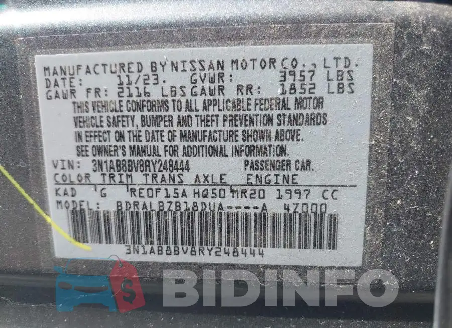 3N1AB8BV8RY248444 Photo# 9