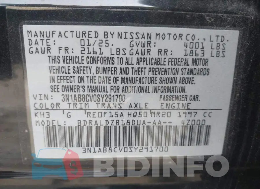 3N1AB8CV0SY291700 Photo# 9