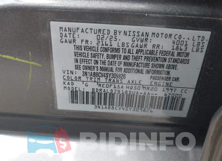 3N1AB8CV4SY309826 Photo# 9