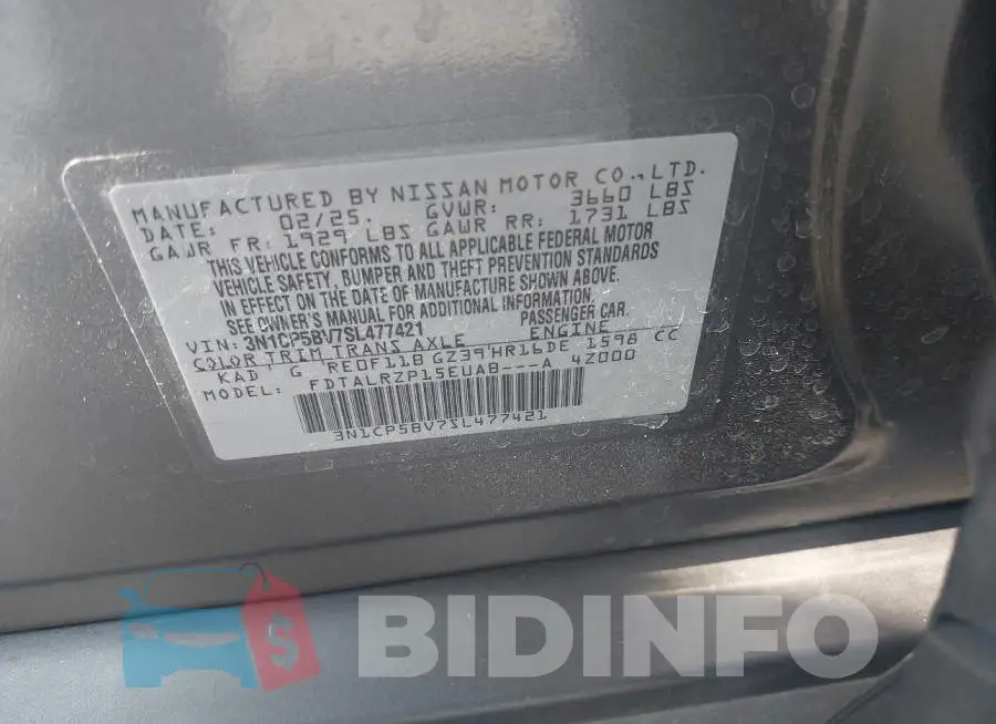 3N1CP5BV7SL477421 Photo# 9