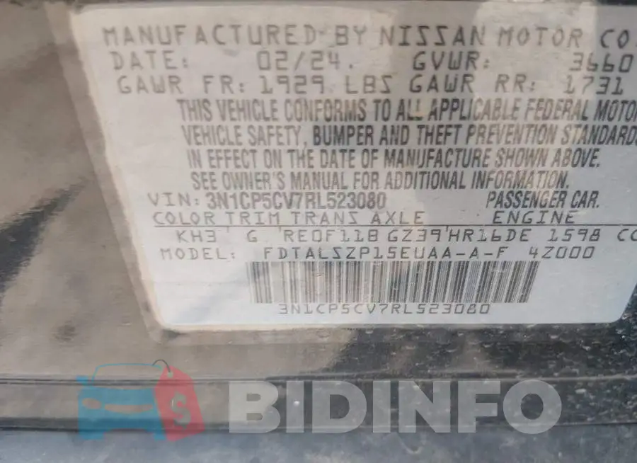 3N1CP5CV7RL523080 Photo# 9