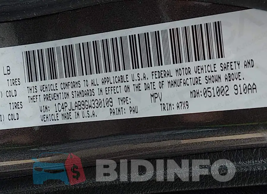 1C4PJLAB9GW330109 Photo# 9