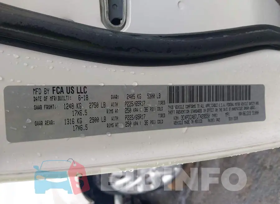 3C4PDCAB7JT429550 Photo# 9