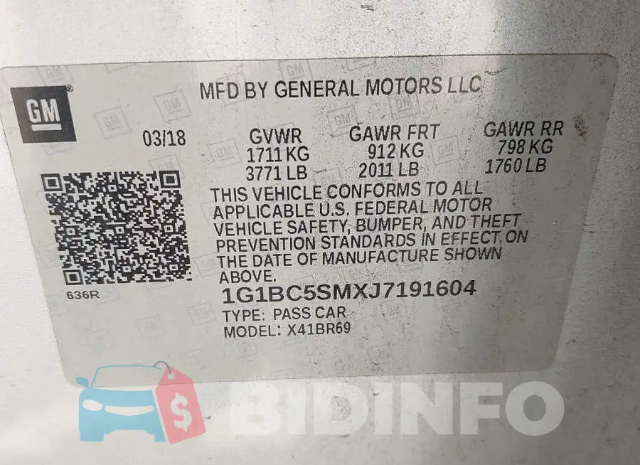 1G1BC5SMXJ7191604 Photo# 9