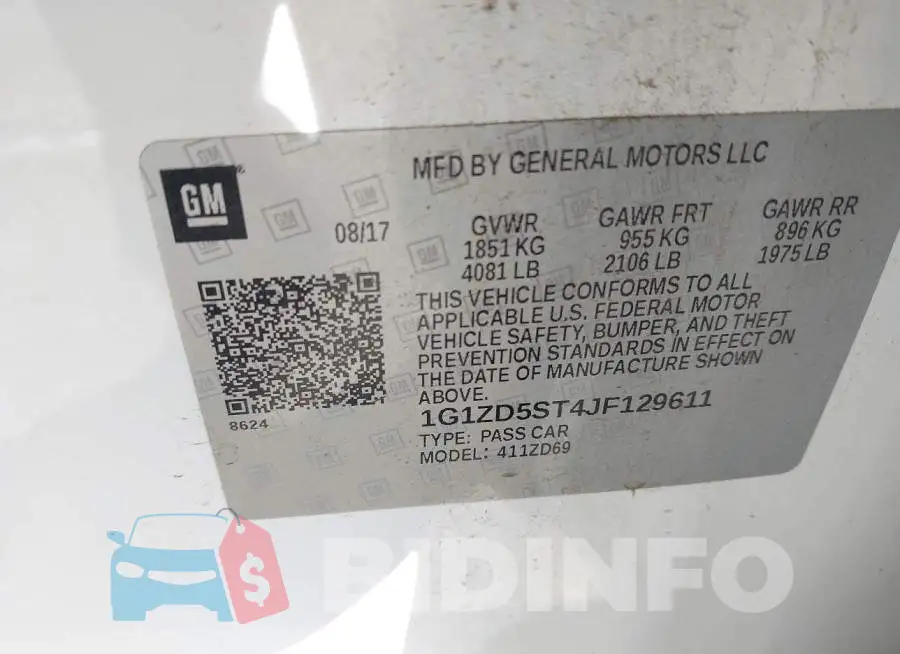 1G1ZD5ST4JF129611 Photo# 9