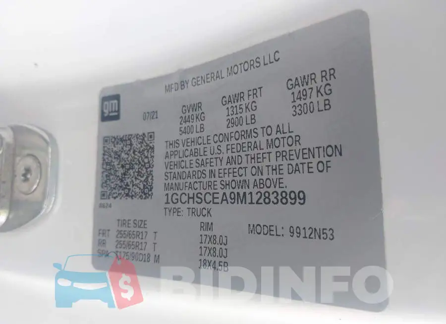 1GCHSCEA9M1283899 Photo# 9