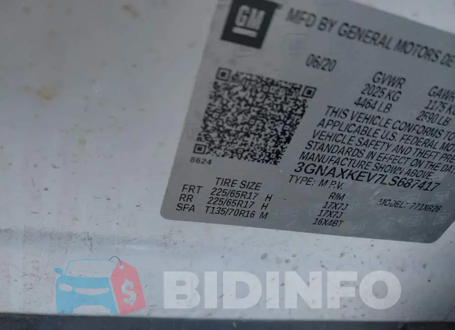3GNAXKEV7LS687417 Photo# 9