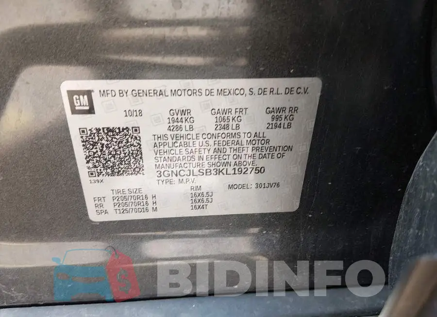 3GNCJLSB3KL192750 Photo# 9
