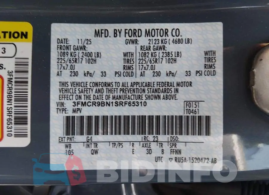 3FMCR9BN1SRF65310 Photo# 9