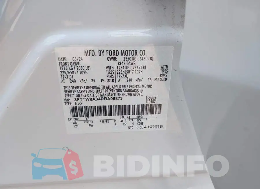3FTTW8A34RRA95873 Photo# 9