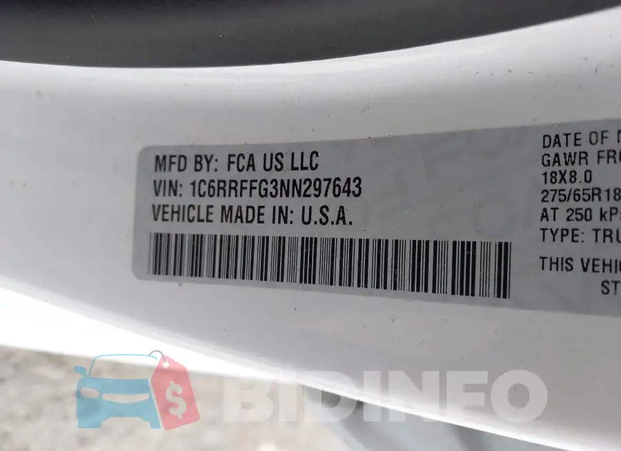 1C6RRFFG3NN297643 Photo# 9