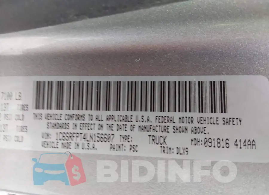 1C6SRFPT4LN156607 Photo# 9