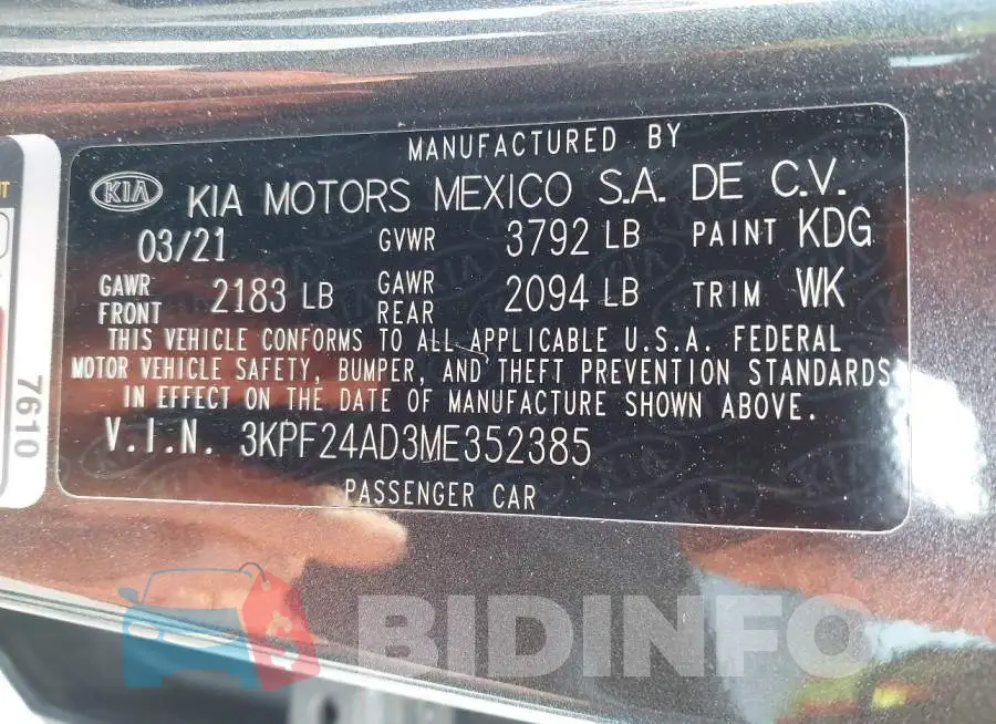 3KPF24AD3ME352385 Photo# 9