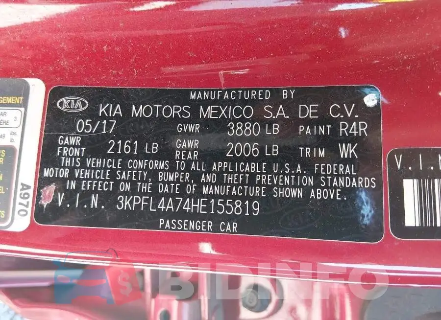 3KPFL4A74HE155819 Photo# 9