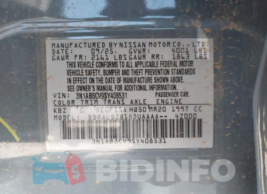 3N1AB8CV9SY408531 Photo# 9