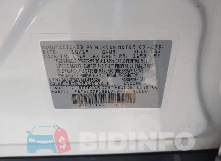3N1CP5CV4LL476324 Photo# 9