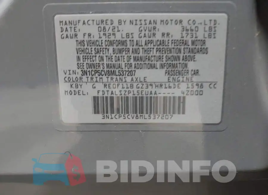 3N1CP5CV8ML537207 Photo# 9