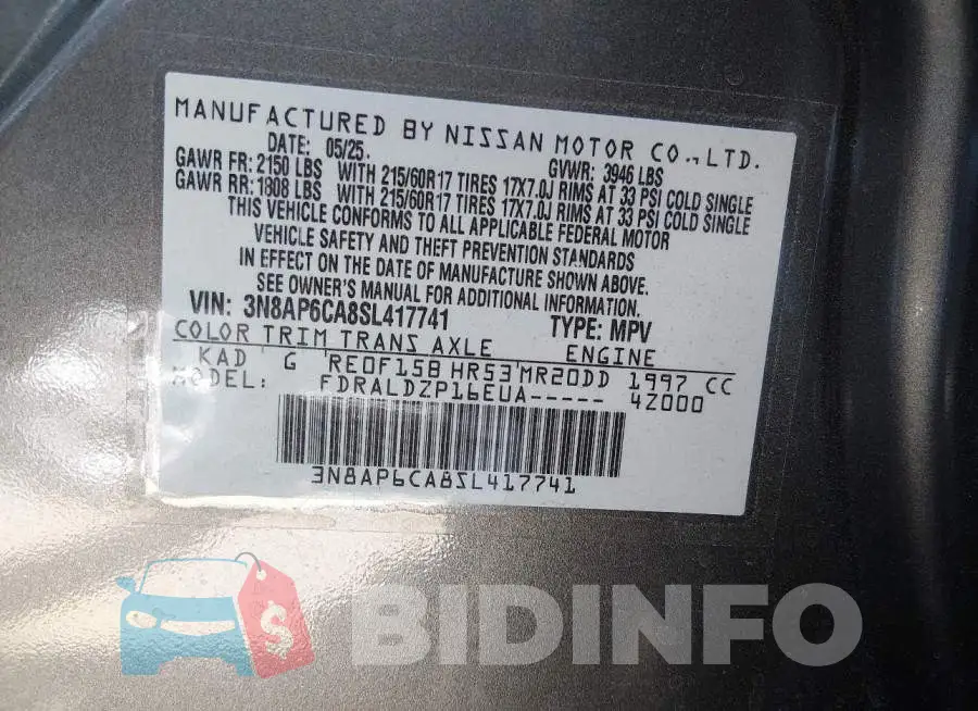 3N8AP6CA8SL417741 Photo# 9