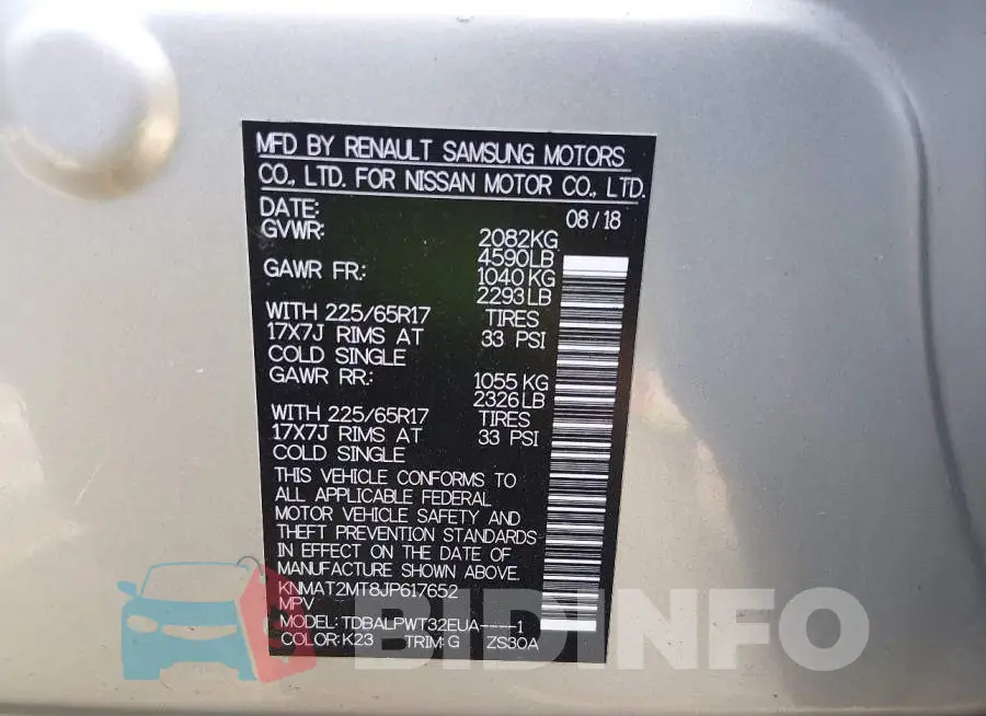 KNMAT2MT8JP617652 Photo# 9