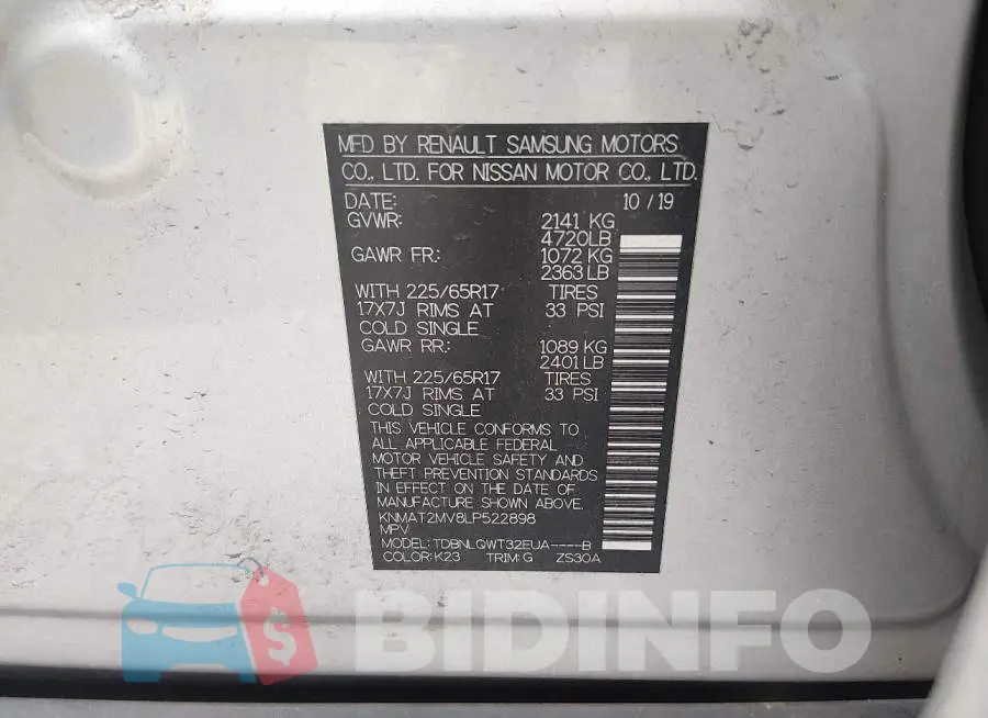 KNMAT2MV8LP522898 Photo# 9