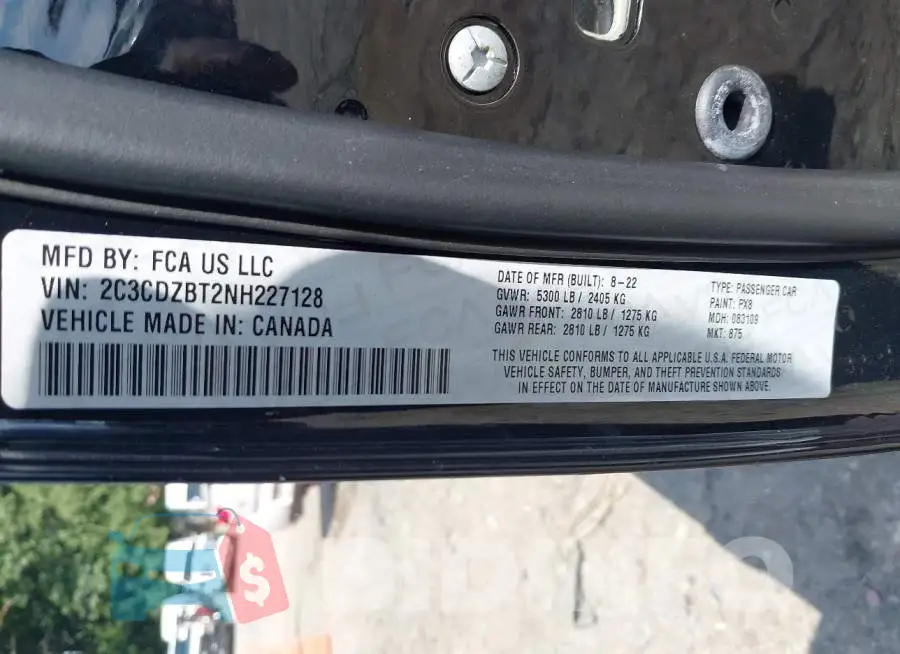 2C3CDZBT2NH227128 Photo# 9