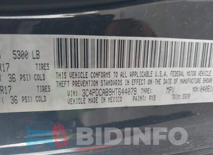 3C4PDCAB9HT644079 Photo# 9