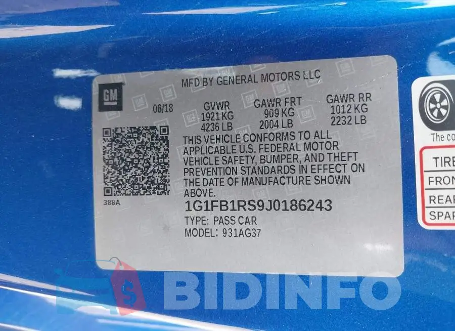 1G1FB1RS9J0186243 Photo# 9