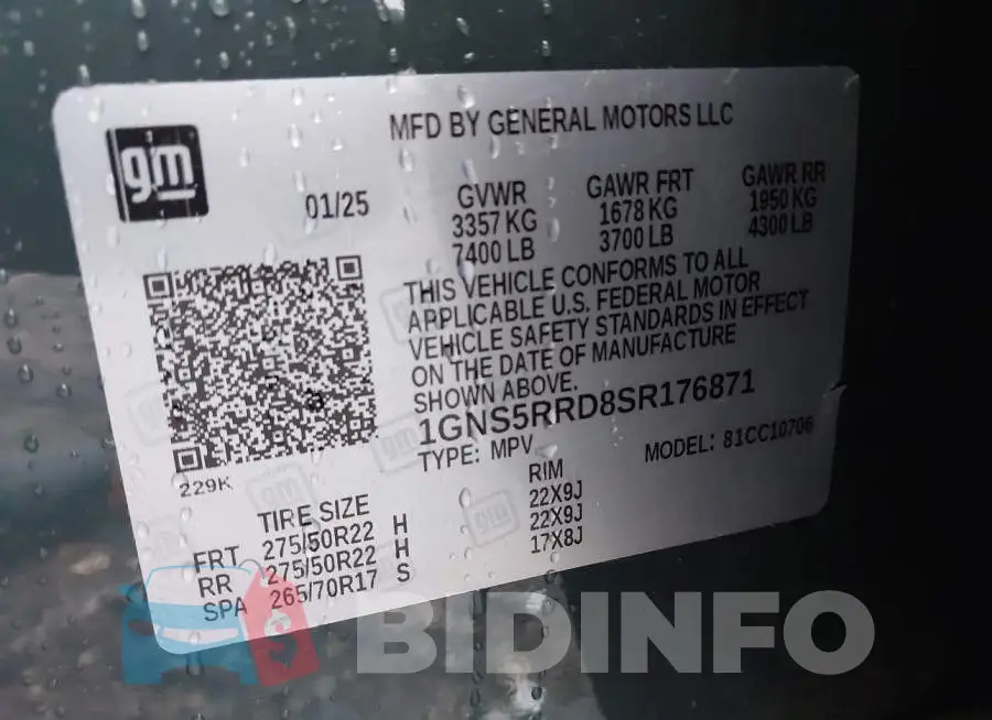 1GNS5RRD8SR176871 Photo# 9