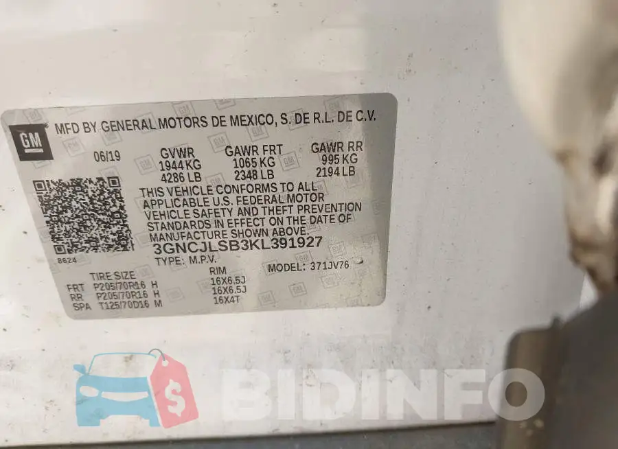 3GNCJLSB3KL391927 Photo# 9