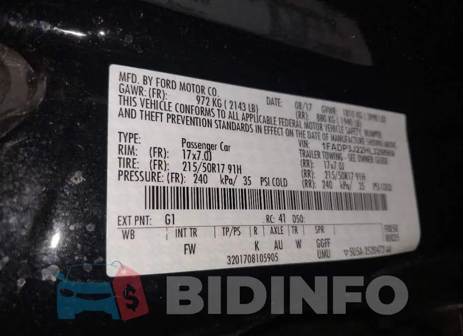 1FADP3J22HL329569 Photo# 9