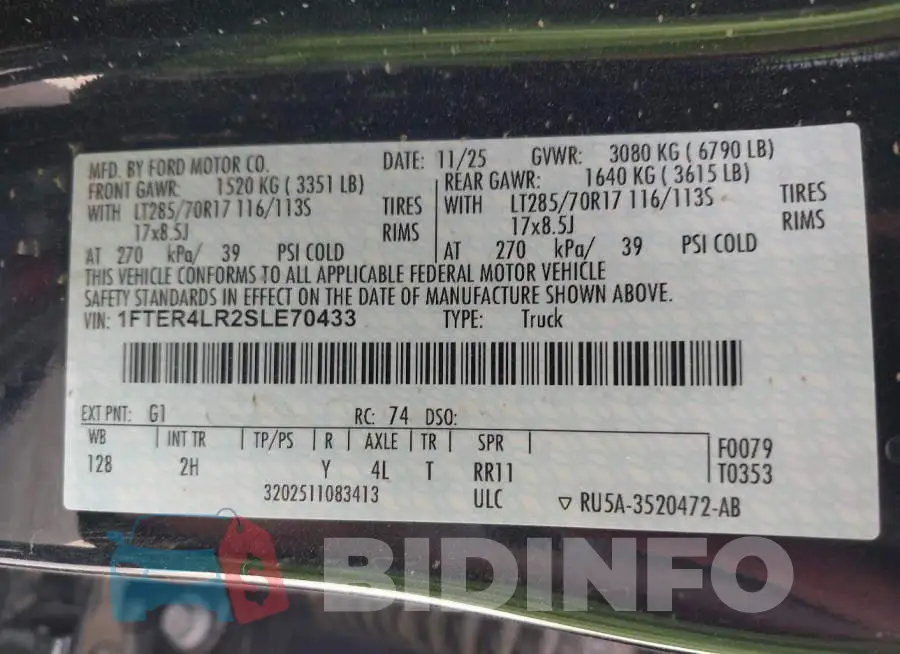 1FTER4LR2SLE70433 Photo# 9