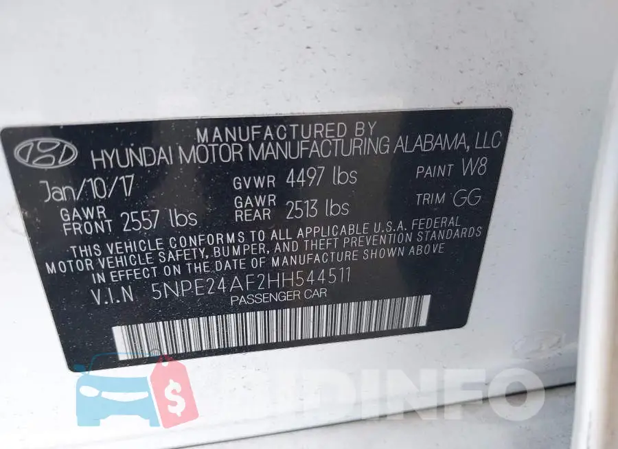 5NPE24AF2HH544511 Photo# 9