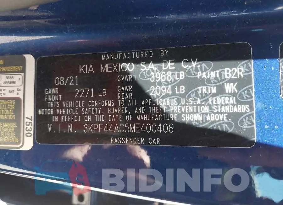 3KPF44AC5ME400406 Photo# 9