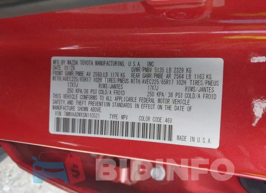 7MMVAADWXSN110521 Photo# 9