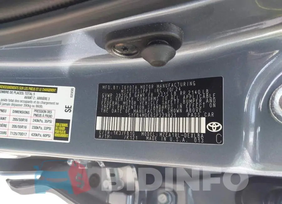 5YFB4MDE6SP229821 Photo# 9