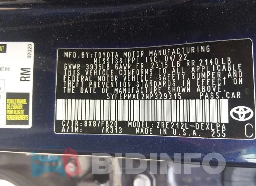 5YFEPMAE2NP329315 Photo# 9
