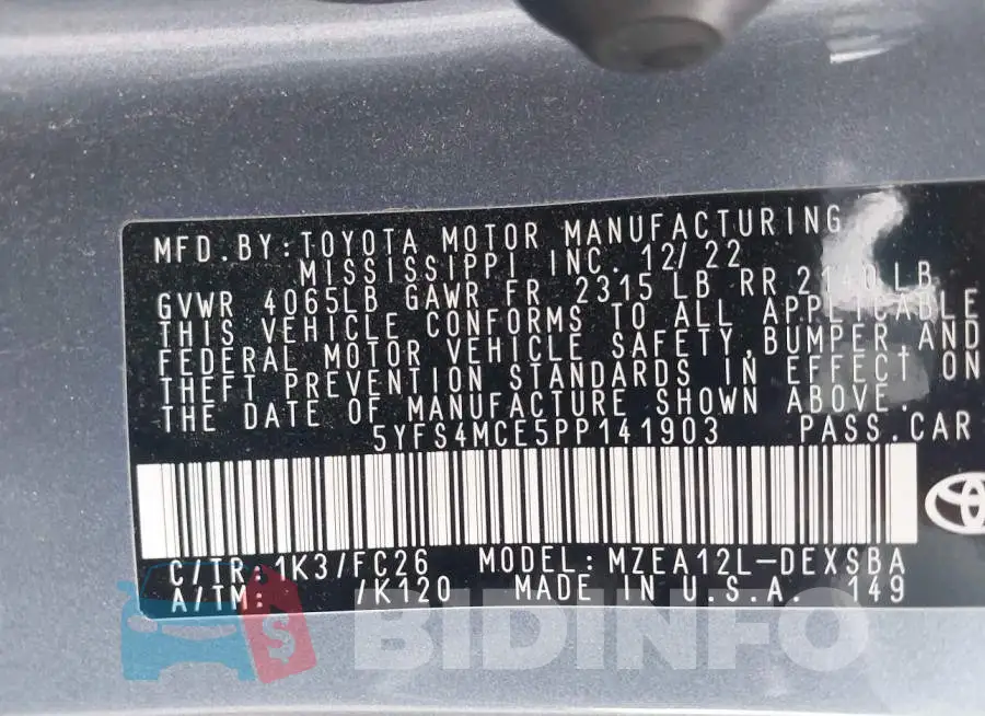 5YFS4MCE5PP141903 Photo# 9